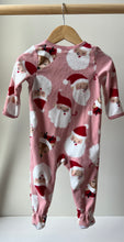 Load image into Gallery viewer, Santa Fleece Footie 12M
