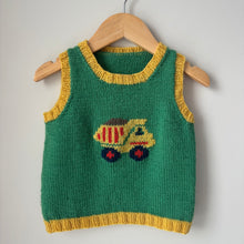 Load image into Gallery viewer, Vintage Knit Dump Truck Sweater Vest 18-24M
