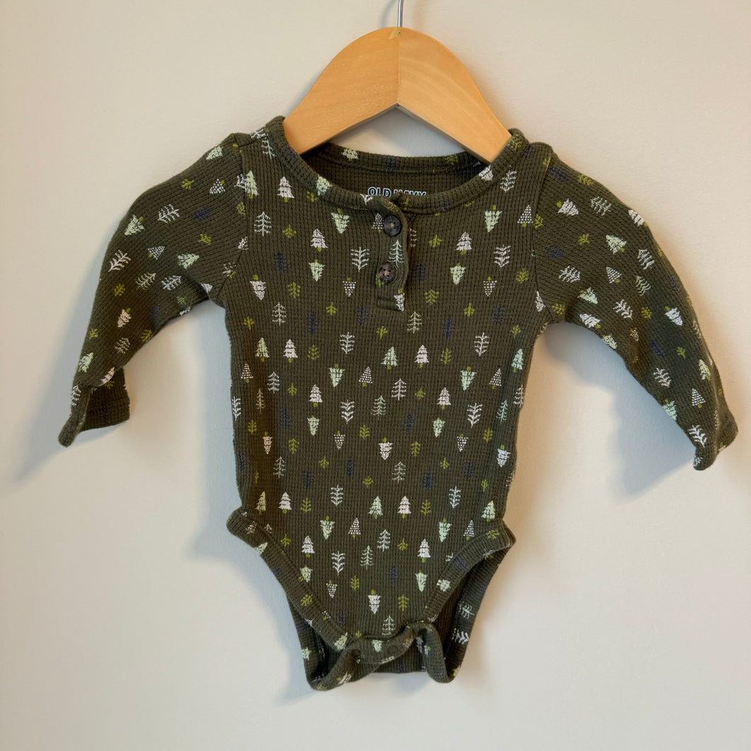 Old Navy Thermal Tree Onesie 3-6M