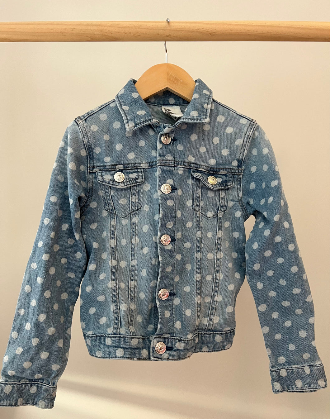 H&M Polka Dot Denim Jacket 7-8Y