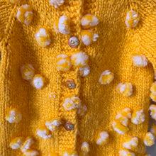 Load image into Gallery viewer, Handmade Pom Pom Bee Cardigan Size 2

