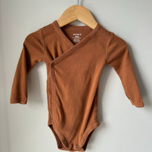 Load image into Gallery viewer, Brown Kimono Onesie 12M
