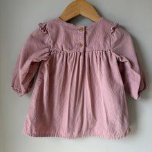 Load image into Gallery viewer, H&amp;M Fine Corduroy Embroidered Dress 6-9M
