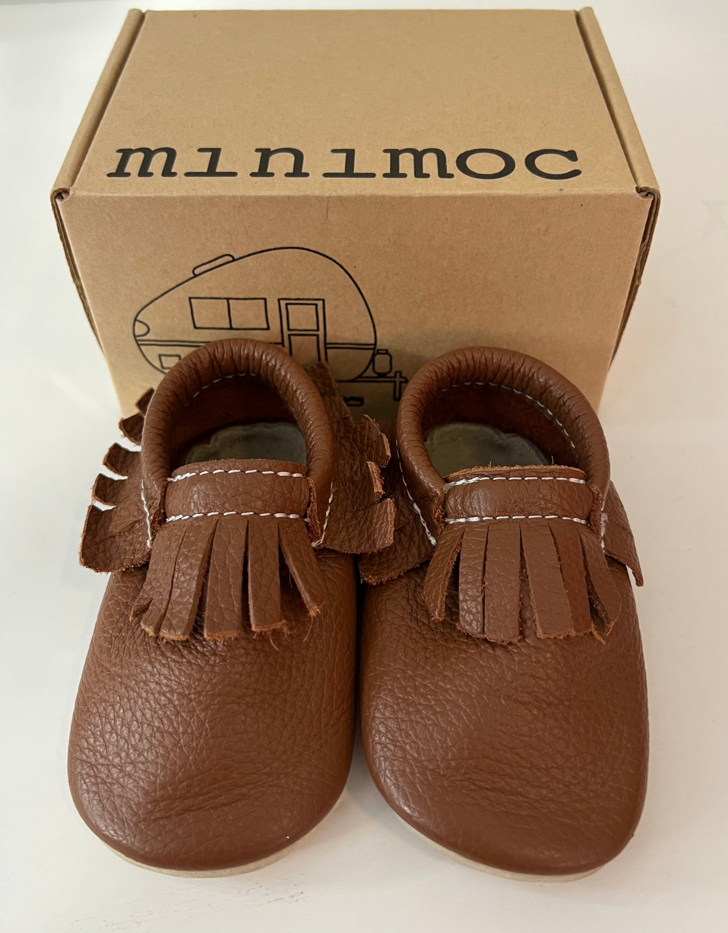 Minimoc Brown Moccasin Size 4