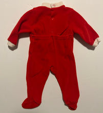 Load image into Gallery viewer, Vintage Red Embroidered Footie NB
