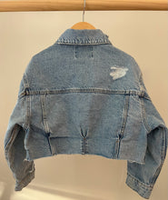 Load image into Gallery viewer, Zara Cropped Denim Jacket Size 8-9
