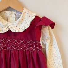 Load image into Gallery viewer, Vintage Small Floral Smocked Dress 6X
