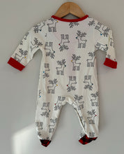 Load image into Gallery viewer, Indigo Reindeer Footie 6-12M
