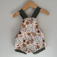 Load image into Gallery viewer, Audrey + Biscotti Co. Park Snacks Knot Romper 12-18M
