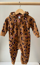 Load image into Gallery viewer, Leopard Fleece Romper 12-18M
