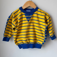 Load image into Gallery viewer, Vintage Peanut Power Yellow Stripe Crewneck 18M

