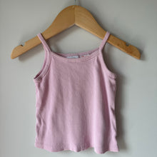 Load image into Gallery viewer, Zara Pink Ribbed Tank 12-18M
