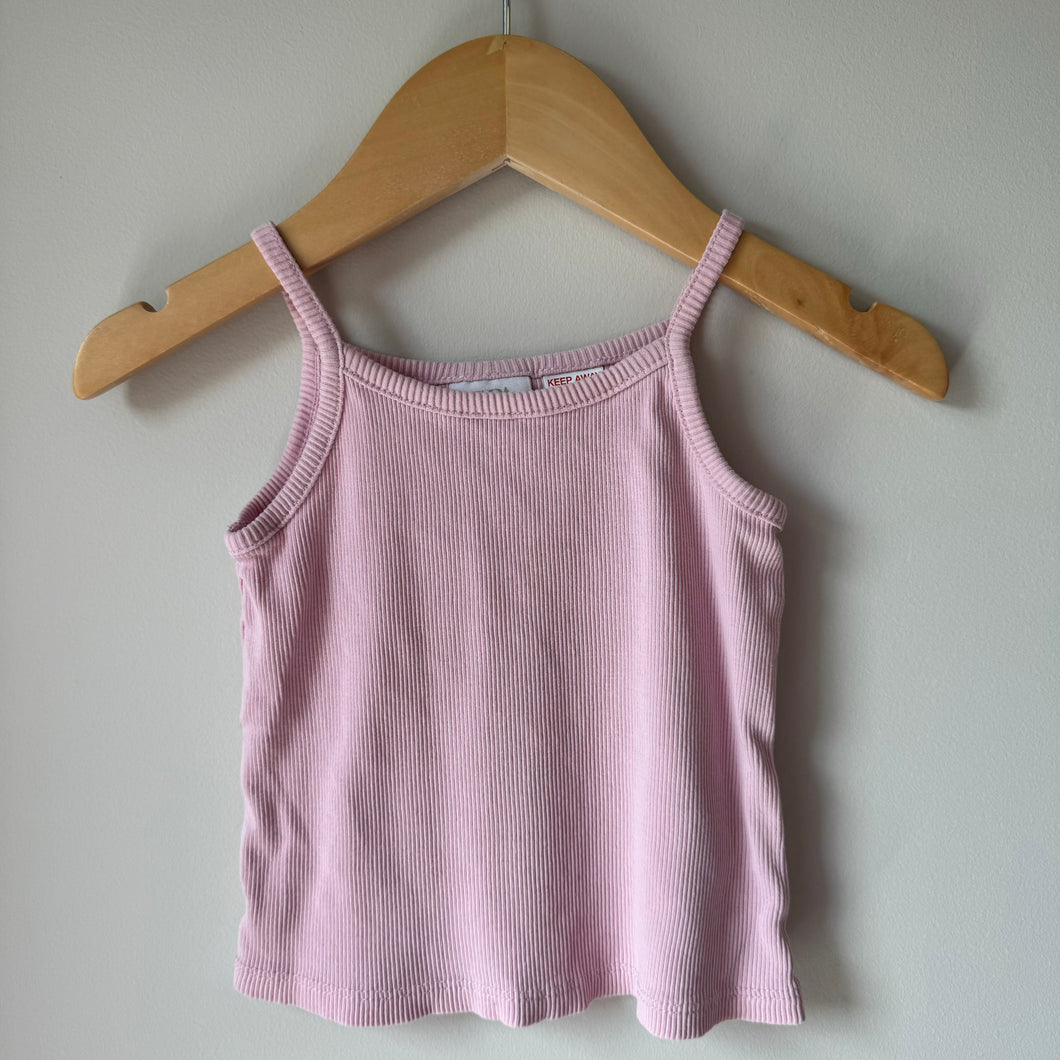 Zara Pink Ribbed Tank 12-18M