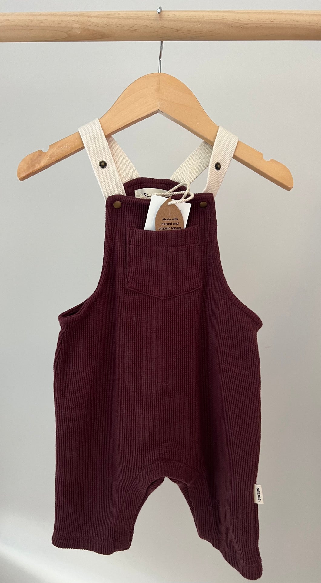 *With Tags* Griege Waffle Overall 3-6M
