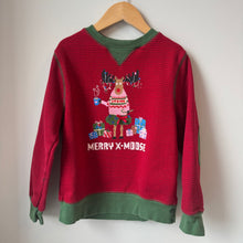 Load image into Gallery viewer, Little Blue House Merry Moose Crewneck Size 8
