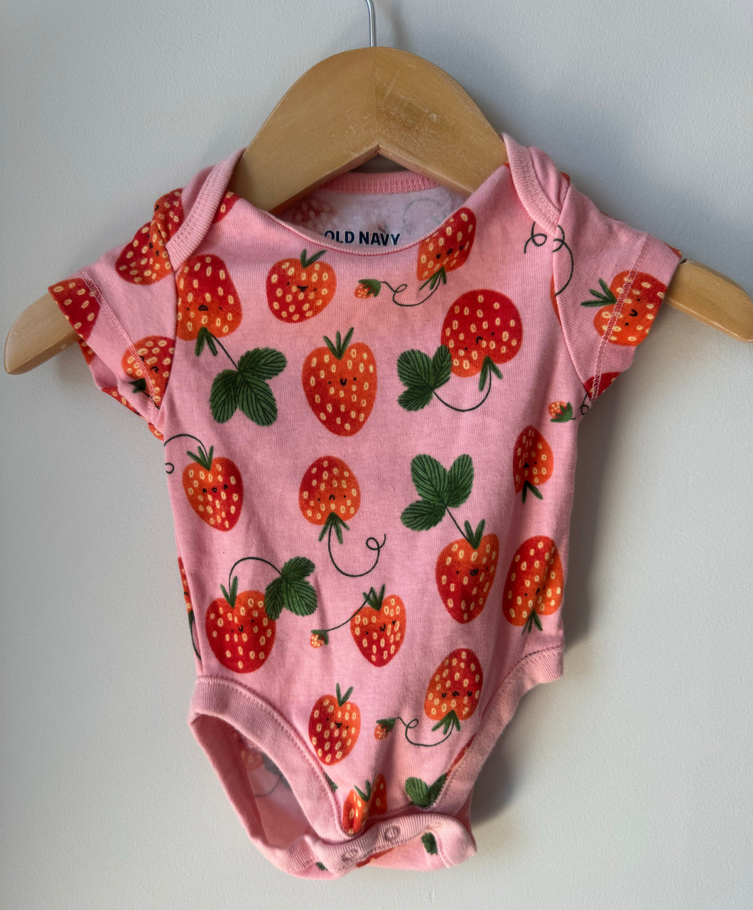 Old Navy Strawberry Onesie 0-3M