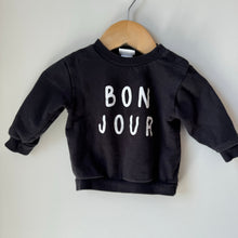 Load image into Gallery viewer, Indigo Baby Bonjour Crewneck 6-12M
