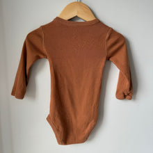 Load image into Gallery viewer, Brown Kimono Onesie 12M
