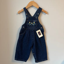 Load image into Gallery viewer, *With Tags* Vintage Embroidered Flowers OshKosh Overalls 12M
