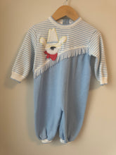 Load image into Gallery viewer, Vintage Cracker Jack Cowboy Knit Romper 12M
