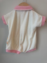 Load image into Gallery viewer, Vintage Snugabye Terry Cloth Bunny Romper 0-3M
