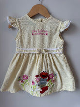 Load image into Gallery viewer, Vintage Elmo’s Garden Seersucker Dress 18M
