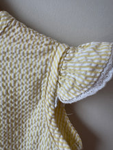 Load image into Gallery viewer, Vintage Elmo’s Garden Seersucker Dress 18M
