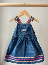 Load image into Gallery viewer, Vintage OshKosh Heart Jean Dress 24M
