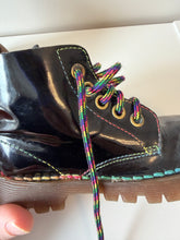 Load image into Gallery viewer, Vintage Rainbow Stitch Patent Leather Dr Martens Size 7
