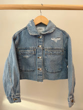 Load image into Gallery viewer, Zara Cropped Denim Jacket Size 8-9

