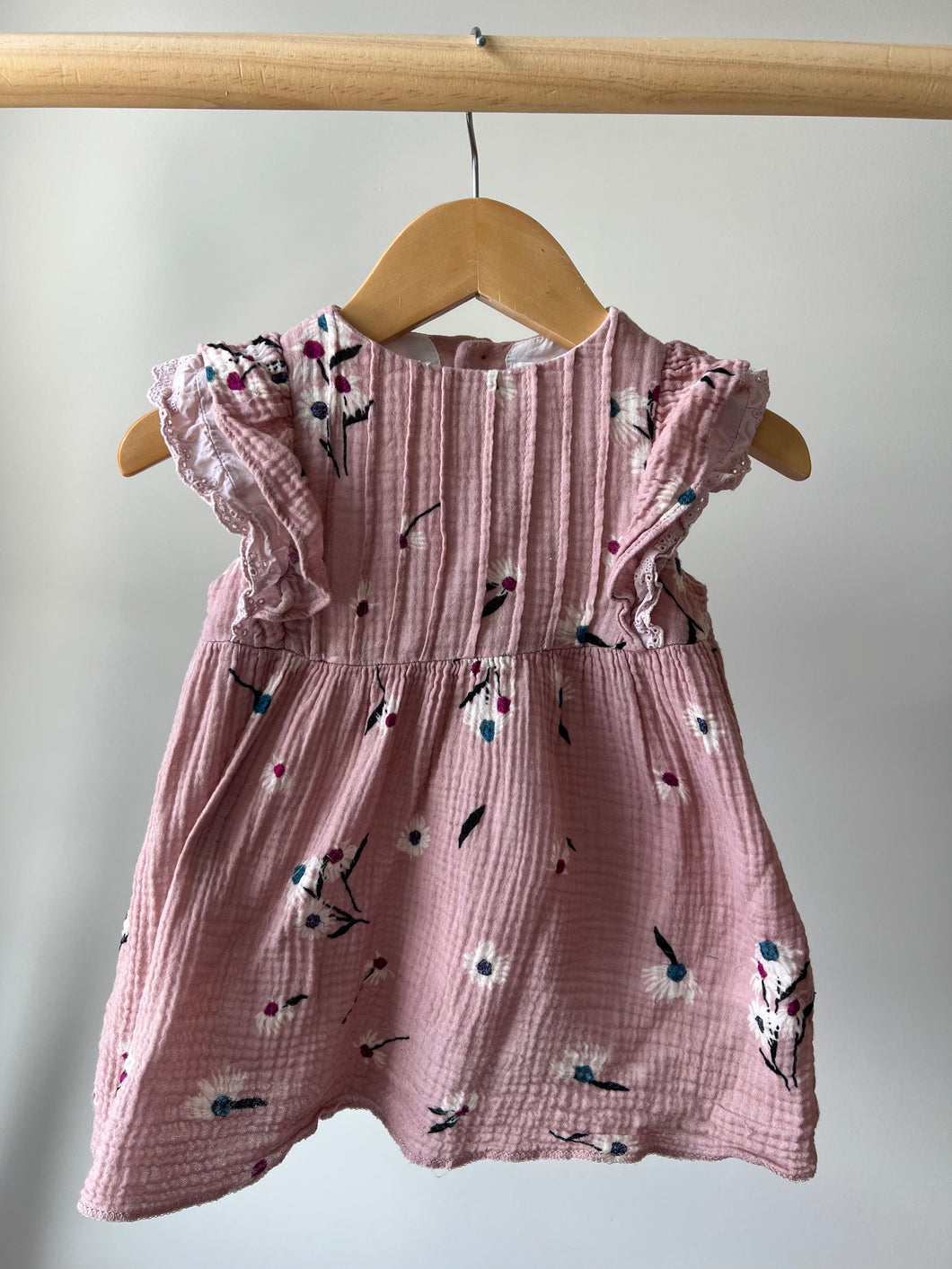 Zara Muslin Floral Dress 9-12M