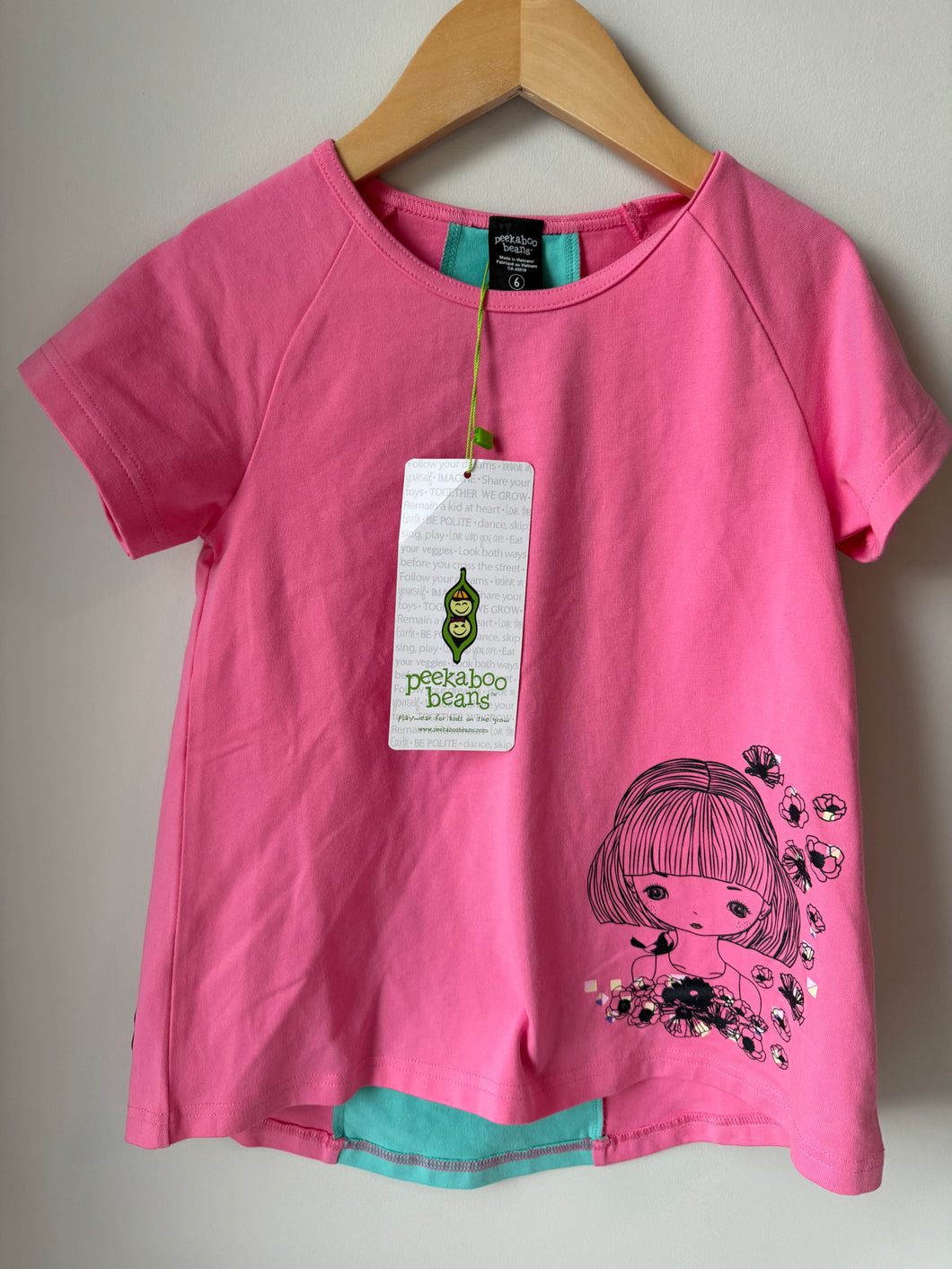 *With Tags* Peakaboo Beans Dreamer Tee Size 6