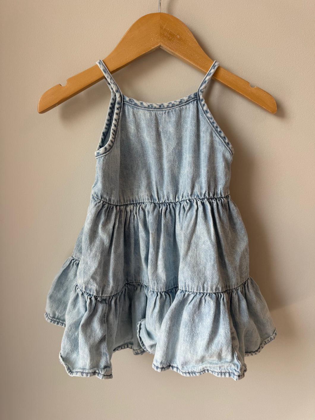 Next Tiered Chambray Dress 9-12M