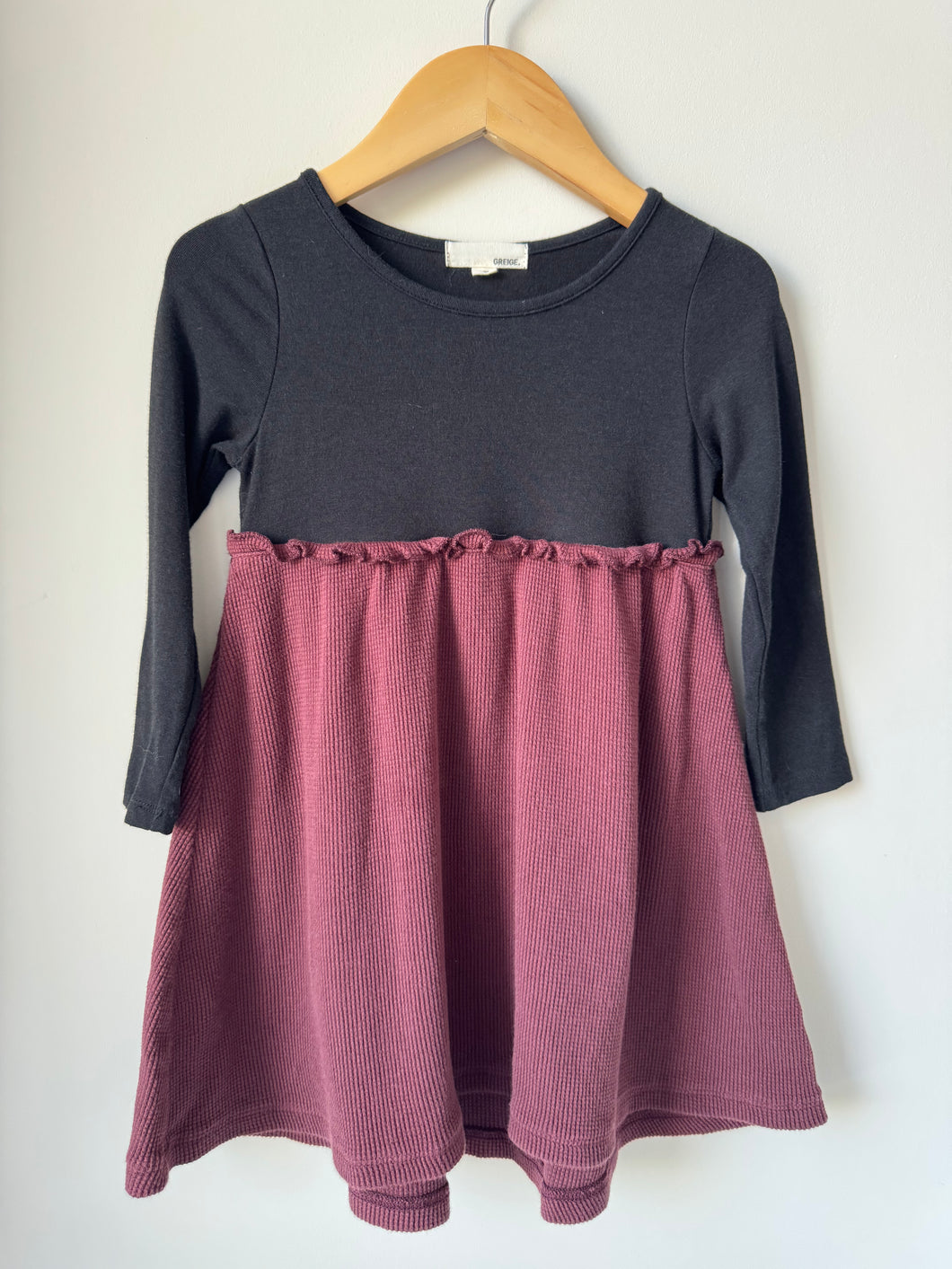 Griege Mixed Media Waffle Dress 3T