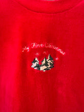 Load image into Gallery viewer, Vintage First Christmas Footie 6-9M
