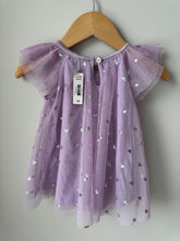 Load image into Gallery viewer, *With Tags* Joe Fresh Foil Heart Dress 3-6M

