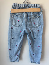 Load image into Gallery viewer, BabyGap Minnie Embroidered Paper Waist Jeans Size 4
