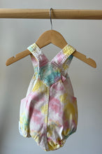 Load image into Gallery viewer, *With Tags* Tie Dye Jean Romper 3-6M
