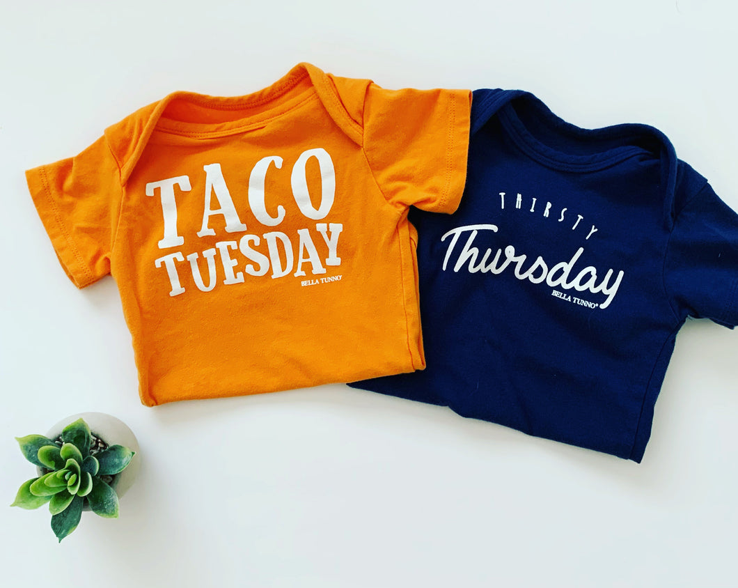 Bella Tunno Tues&Thurs Onesies 0-3 Months