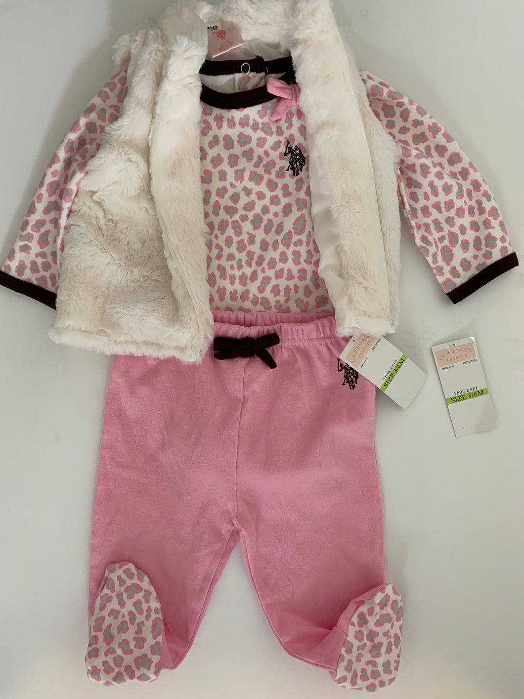 * With Tags* U.S. Polo Assn. 3 Piece Layette Set 3-6 Months