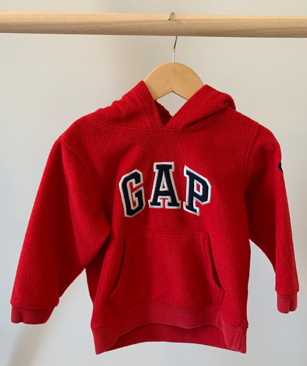 Retro Style Gap Logo Polar Fleece Hoodie Size 2