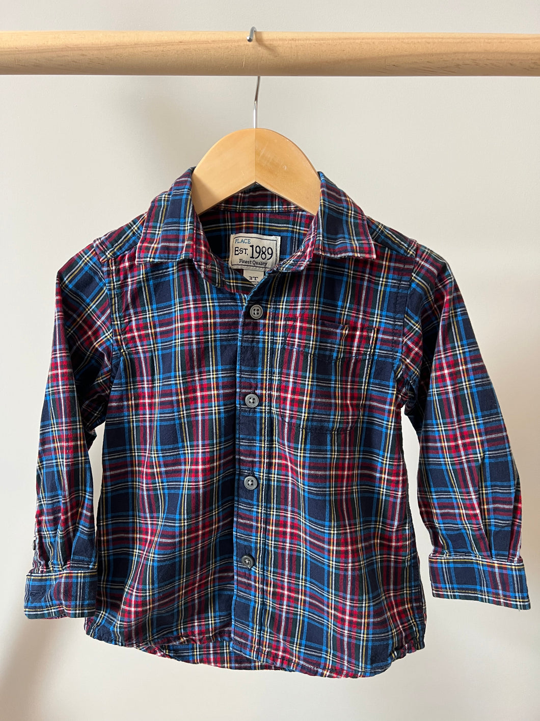 Tartan Button Up 3T