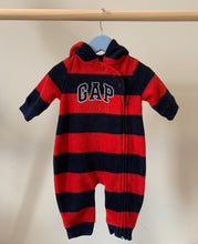 Load image into Gallery viewer, babyGap Fleece Hooded One Piece 3-6M
