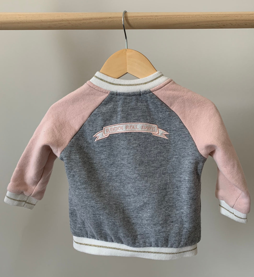 Rock & Roll Baby Varsity Sweater 12-18M