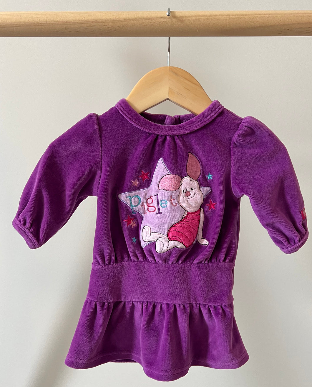 Piglet Velour Dress 3M