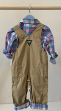 Load image into Gallery viewer, *With Tags* OshKosh Overall and Shirt Outfit 24M
