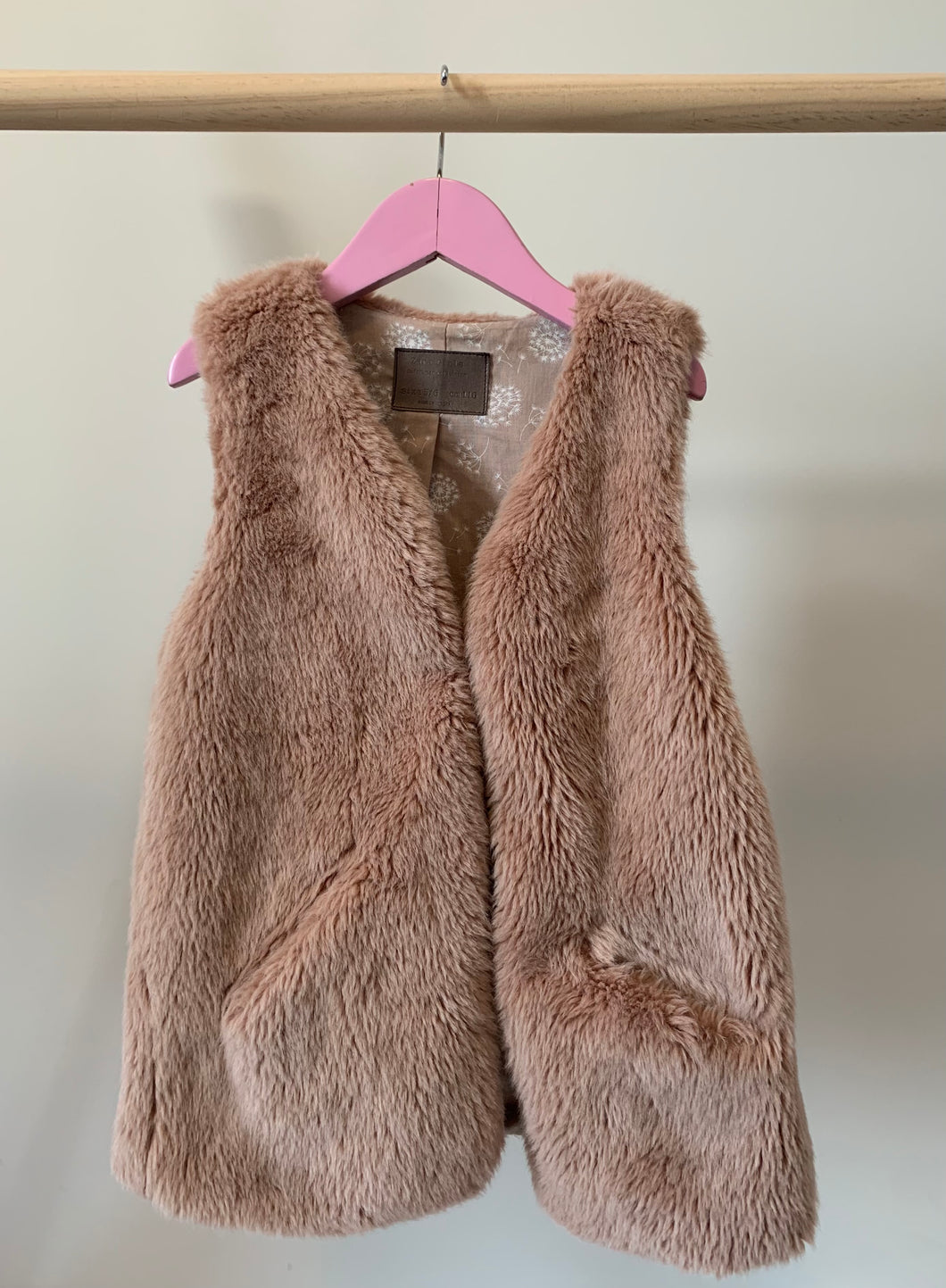 Zara Faux Fur Vest Size 5-6