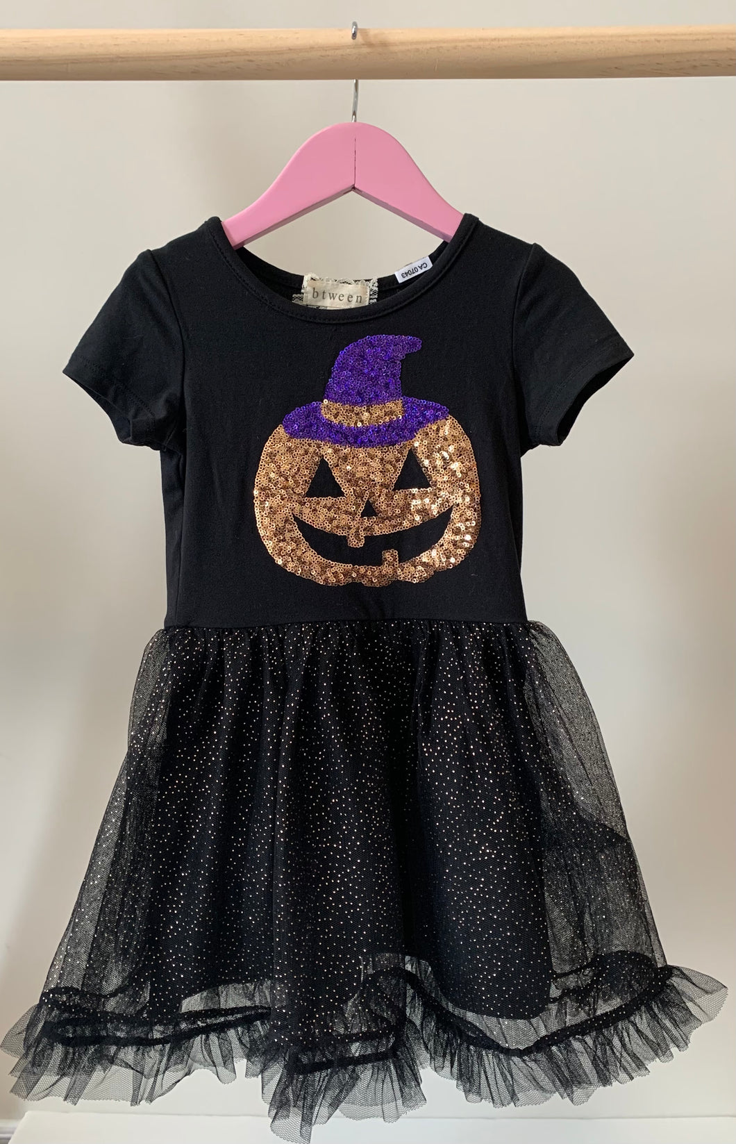 Pumpkin Sparkle Dress Size 4