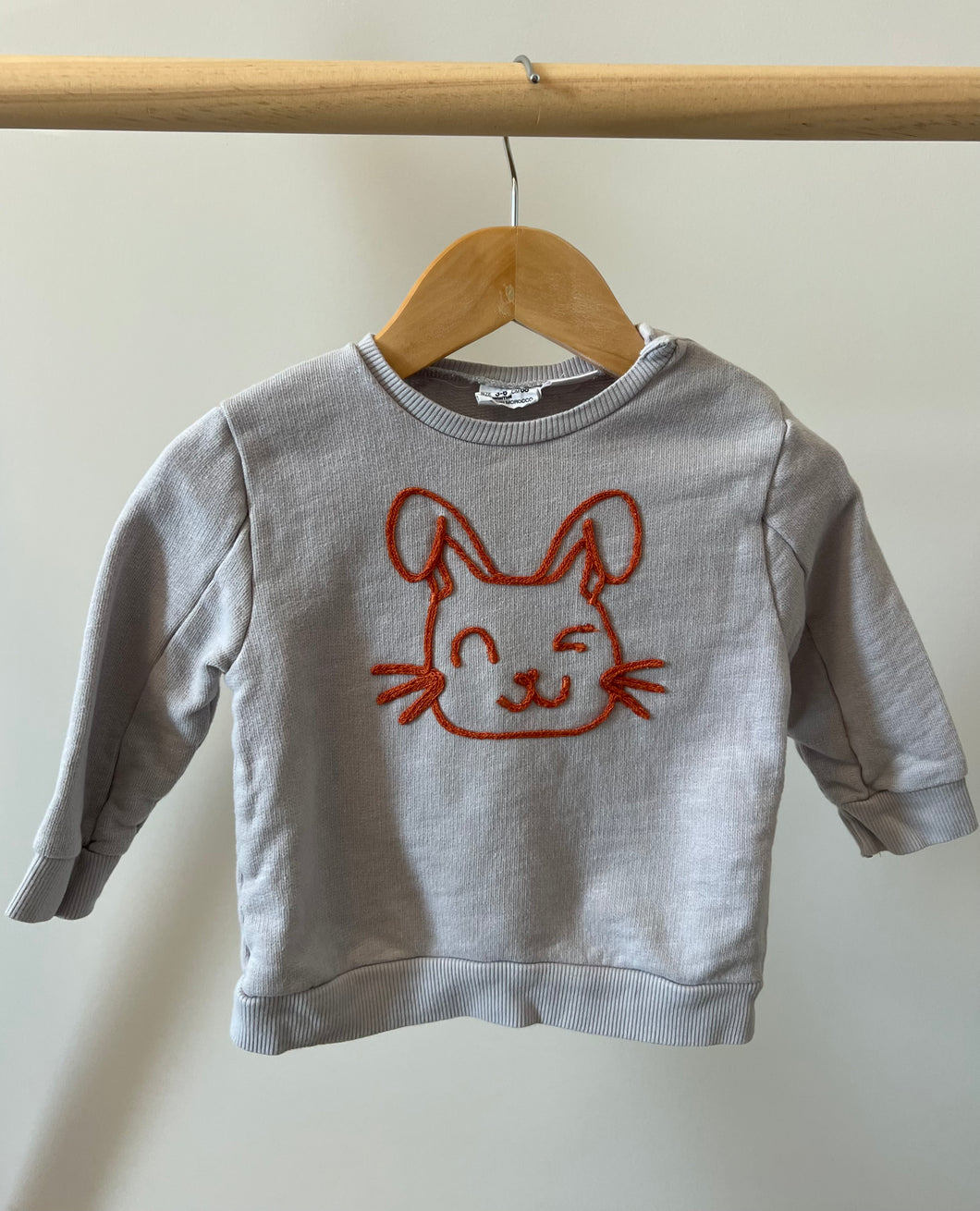 Zara Bunny Crewneck 3-6M