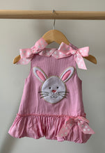 Load image into Gallery viewer, Mudpie Bunny &amp; Bows Dress 6M
